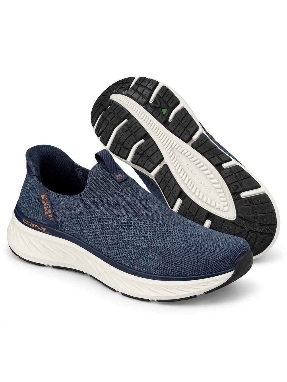 Skechers Slip ins Navy Knit Slip On Sneakers Men US 10